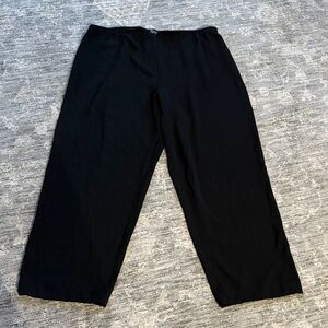 Eileen Fisher Elegant Black Trousers - women’s XL - 100% silk - wide leg